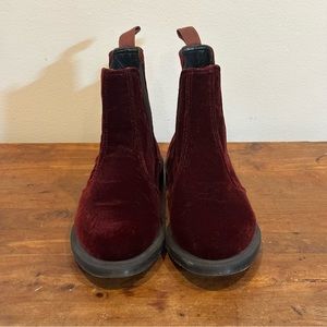 Velvet Doc Martens Pull-on Ankle Boots